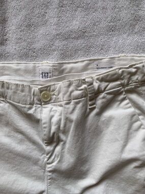 GAP White Girlfriend Chino Pants